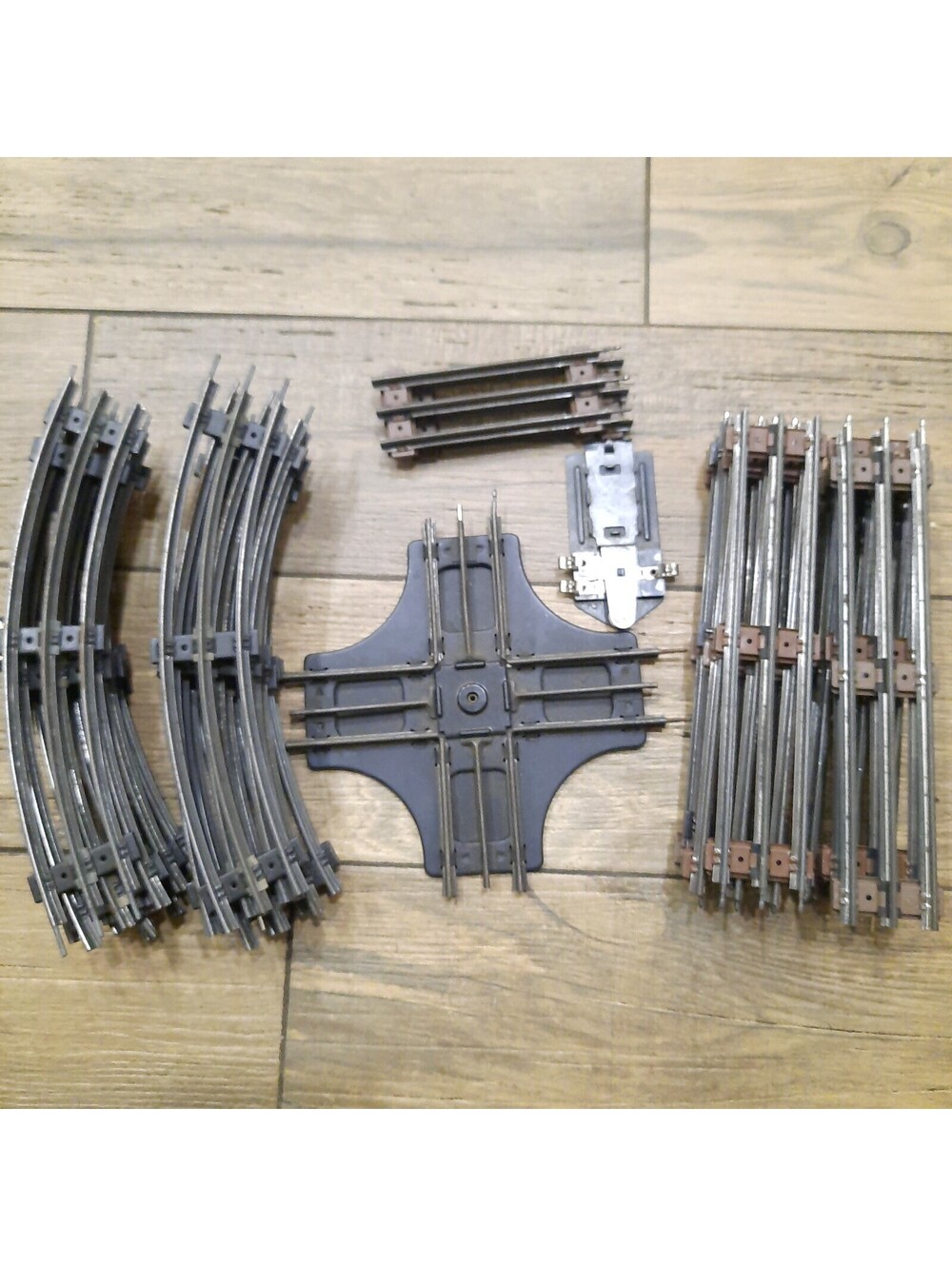 Vintage Lionel Marx K-Line train track set straight curve 90-degree cross over